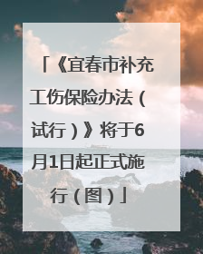 《宜春市补充工伤保险办法（试行）》将于6月1日起正式施行（图）