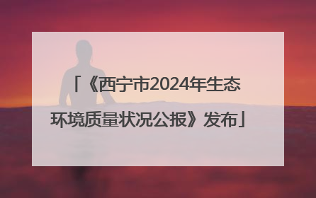 《西宁市2024年生态环境质量状况公报》发布