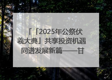 「2025年公祭伏羲大典」共享投资机遇 同谱发展新篇——甘肃省文旅产业链招商引资推介会侧记
