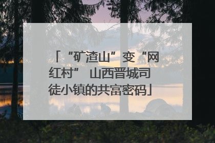 “矿渣山”变“网红村” 山西晋城司徒小镇的共富密码