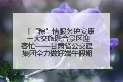 “粽”情服务护安康 三大交旅融合景区迎客忙——甘肃省公交建集团全力做好端午假期景区运营工作