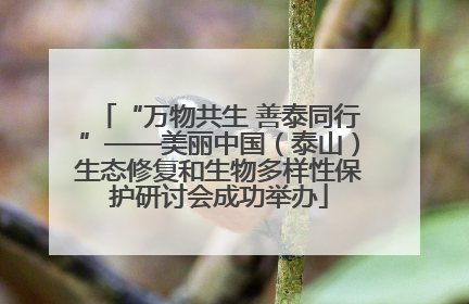 “万物共生 善泰同行”——美丽中国（泰山）生态修复和生物多样性保护研讨会成功举办
