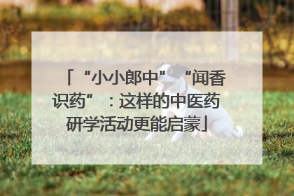 “小小郎中”“闻香识药”：这样的中医药研学活动更能启蒙