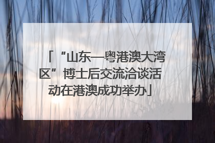 “山东—粤港澳大湾区”博士后交流洽谈活动在港澳成功举办