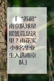 “苏超”南京队球星摇篮竟是这里？雨花实小9名毕业生入选南京队