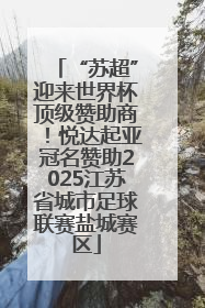 “苏超”迎来世界杯顶级赞助商！悦达起亚冠名赞助2025江苏省城市足球联赛盐城赛区