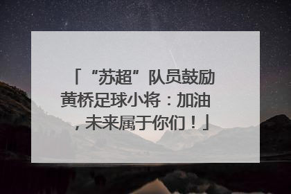 “苏超”队员鼓励黄桥足球小将：加油，未来属于你们！