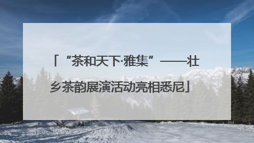 “茶和天下·雅集”——壮乡茶韵展演活动亮相悉尼