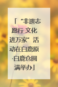 “非遗志愿行 文化进万家”活动在白鹿原·白鹿仓圆满举办