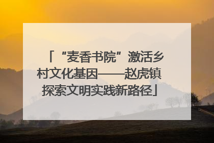 “麦香书院”激活乡村文化基因——赵虎镇探索文明实践新路径