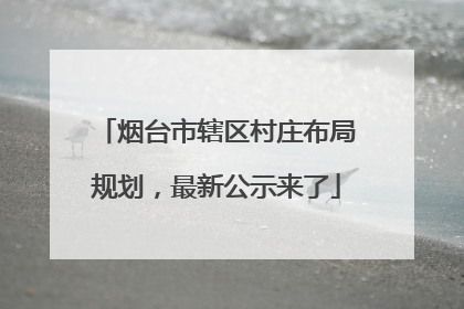 烟台市辖区村庄布局规划，最新公示来了