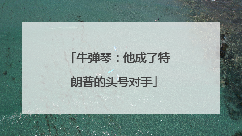 牛弹琴：他成了特朗普的头号对手