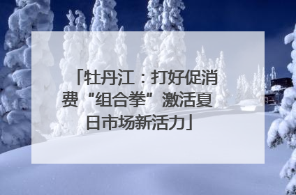 牡丹江：打好促消费“组合拳”激活夏日市场新活力