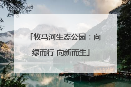 牧马河生态公园：向绿而行 向新而生