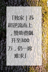 独家｜苏超逆流而上，赞助费飙升至300万，仍一席难求