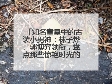知名童星中的古装小男神：林子烨、郭博弈领衔，盘点那些惊艳时光的古装小演员
