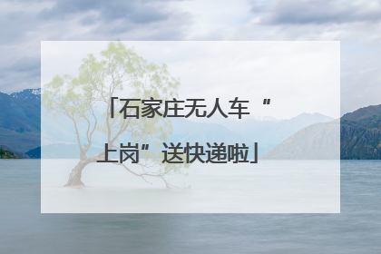 石家庄无人车“上岗”送快递啦