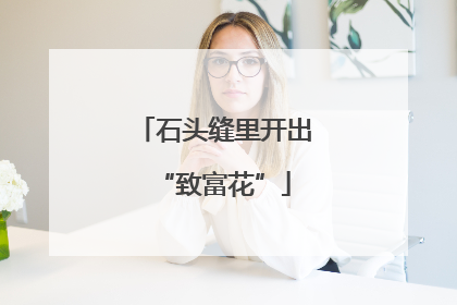 石头缝里开出“致富花”