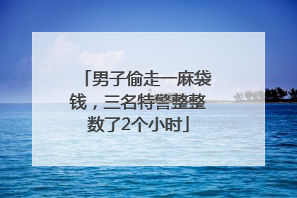 男子偷走一麻袋钱，三名特警整整数了2个小时