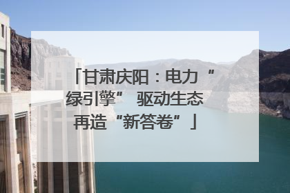 甘肃庆阳：电力“绿引擎” 驱动生态再造“新答卷”