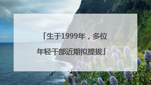 生于1999年，多位年轻干部近期拟提拔