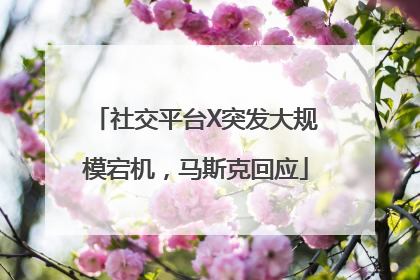 社交平台X突发大规模宕机，马斯克回应