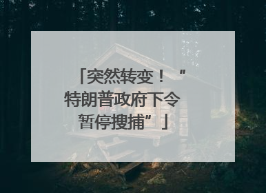 突然转变！“特朗普政府下令暂停搜捕”