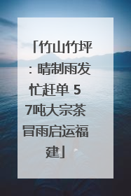 竹山竹坪：晴制雨发忙赶单 57吨大宗茶冒雨启运福建