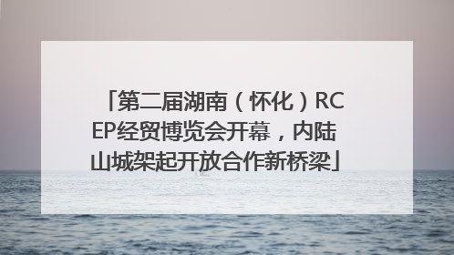 第二届湖南（怀化）RCEP经贸博览会开幕，内陆山城架起开放合作新桥梁