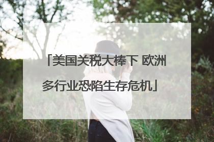 美国关税大棒下 欧洲多行业恐陷生存危机