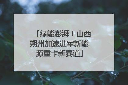 绿能澎湃！山西朔州加速进军新能源重卡新赛道