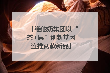 维他奶集团以“茶+果”创新基因连推两款新品