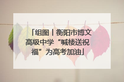 组图丨衡阳市博文高级中学“喊楼送祝福”为高考加油