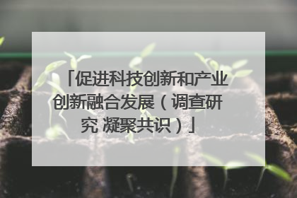 促进科技创新和产业创新融合发展（调查研究 凝聚共识）