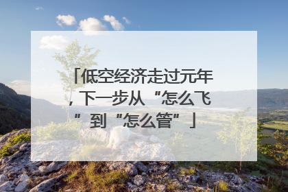 低空经济走过元年，下一步从“怎么飞”到“怎么管”