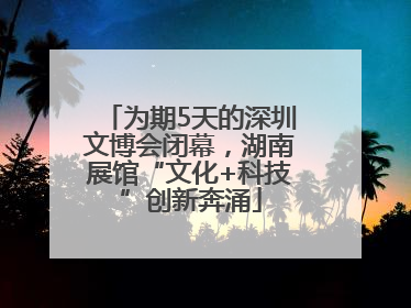 为期5天的深圳文博会闭幕，湖南展馆“文化+科技”创新奔涌