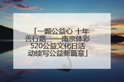 一颗公益心 十年善行路——南京体彩520公益文化日活动续写公益新篇章