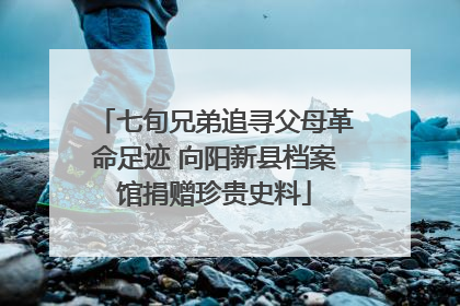 七旬兄弟追寻父母革命足迹 向阳新县档案馆捐赠珍贵史料