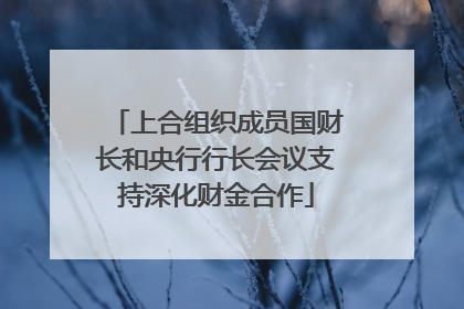 上合组织成员国财长和央行行长会议支持深化财金合作