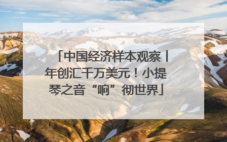 中国经济样本观察丨年创汇千万美元！小提琴之音“响”彻世界