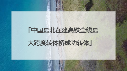 中国最北在建高铁全线最大跨度转体桥成功转体