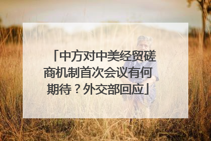 中方对中美经贸磋商机制首次会议有何期待？外交部回应