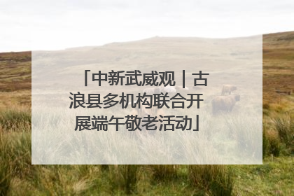 中新武威观｜古浪县多机构联合开展端午敬老活动