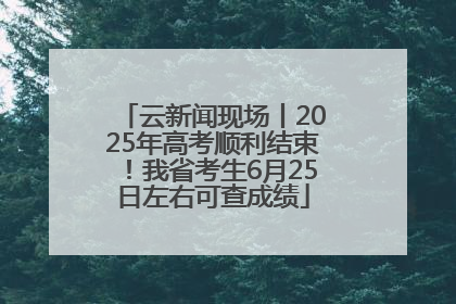 云新闻现场丨2025年高考顺利结束！我省考生6月25日左右可查成绩
