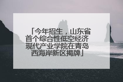今年招生，山东省首个综合性低空经济现代产业学院在青岛西海岸新区揭牌