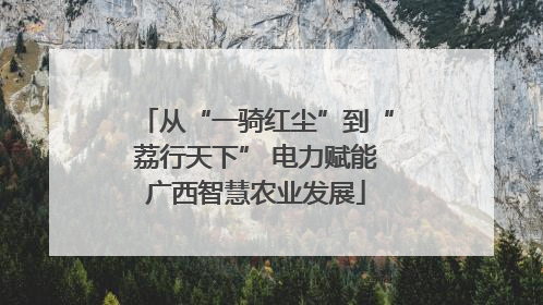 从“一骑红尘”到“荔行天下” 电力赋能广西智慧农业发展
