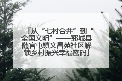 从“七村合并”到“全国文明”——郓城县随官屯镇文昌苑社区解锁乡村振兴幸福密码