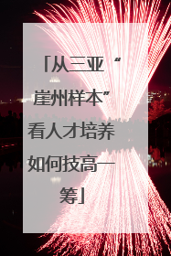 从三亚“崖州样本”看人才培养如何技高一筹