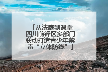 从法庭到课堂 四川前锋区多部门联动打造青少年禁毒“立体防线”