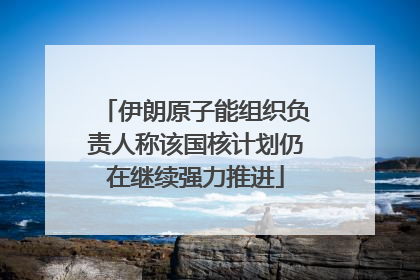 伊朗原子能组织负责人称该国核计划仍在继续强力推进